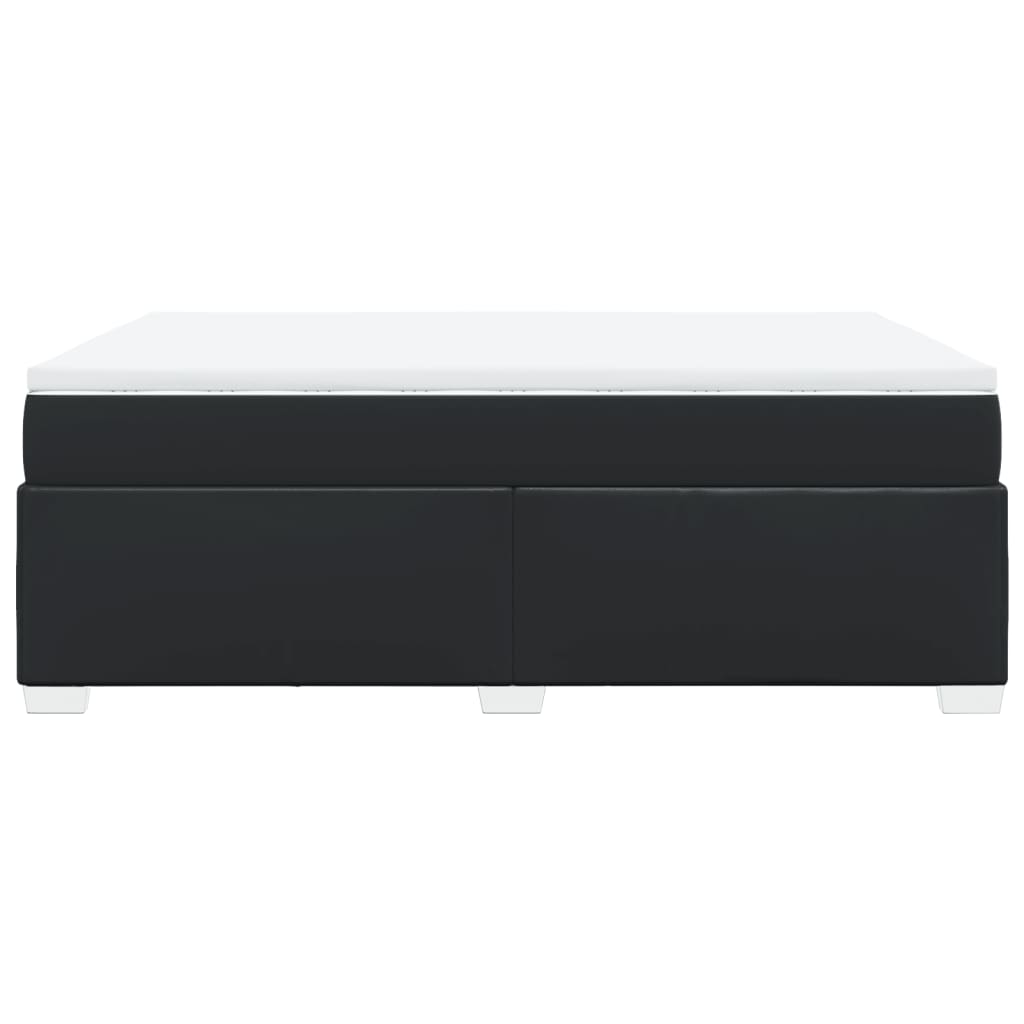Boxspring met matras kunstleer zwart 140x200 cm is nu te koop bij PeponiXL, paradijselijk wonen!