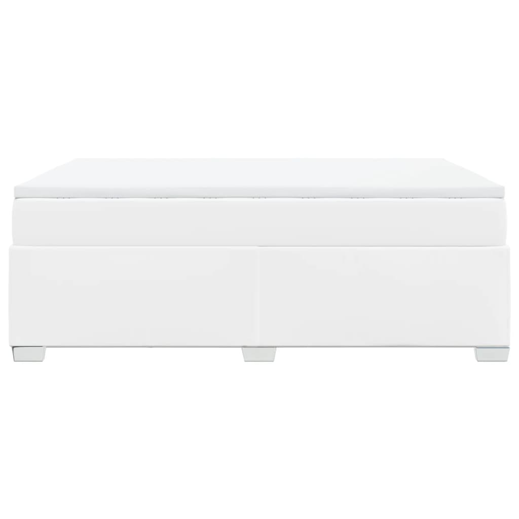 Boxspring met matras kunstleer wit 140x200 cm is nu te koop bij PeponiXL, paradijselijk wonen!