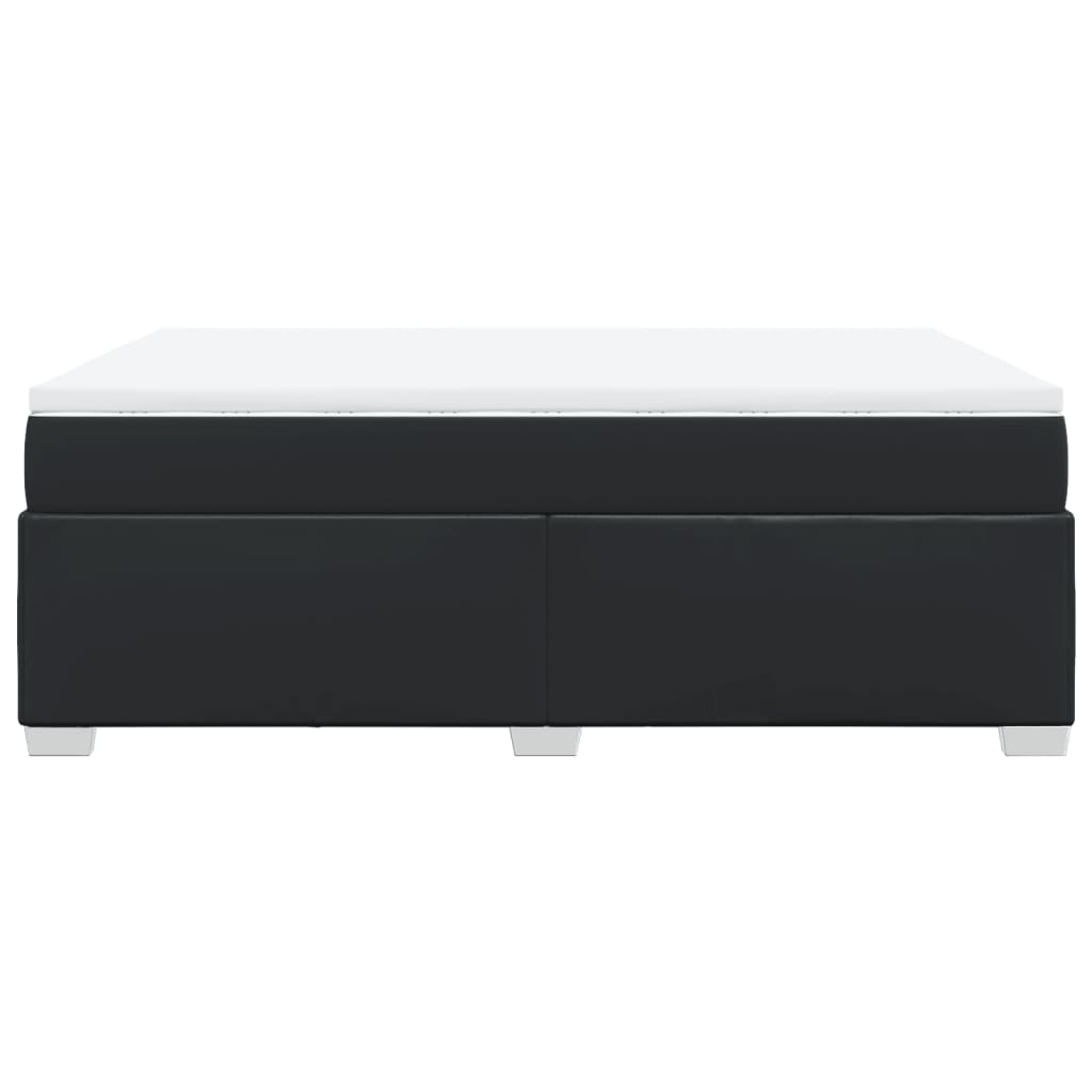 Boxspring met matras kunstleer zwart 160x200 cm is nu te koop bij PeponiXL, paradijselijk wonen!