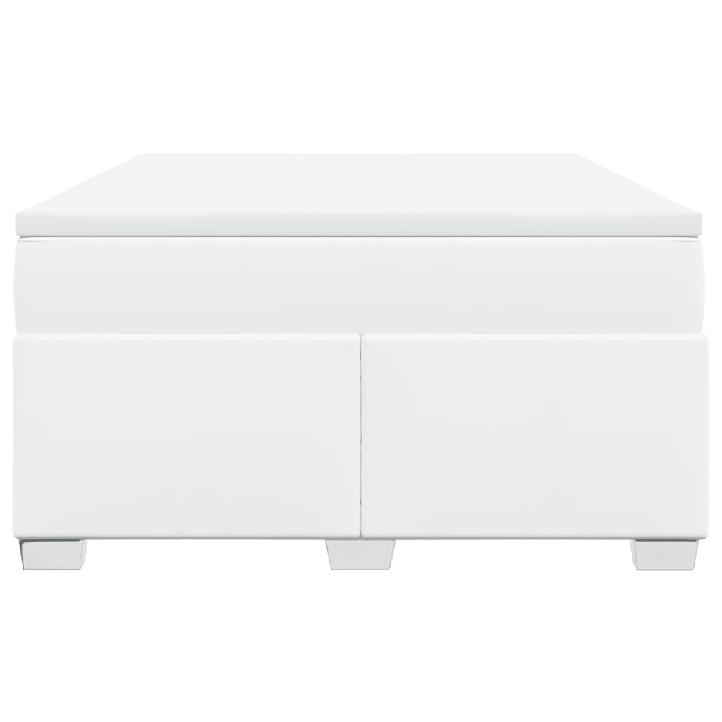 Boxspring met matras kunstleer wit 160x200 cm is nu te koop bij PeponiXL, paradijselijk wonen!
