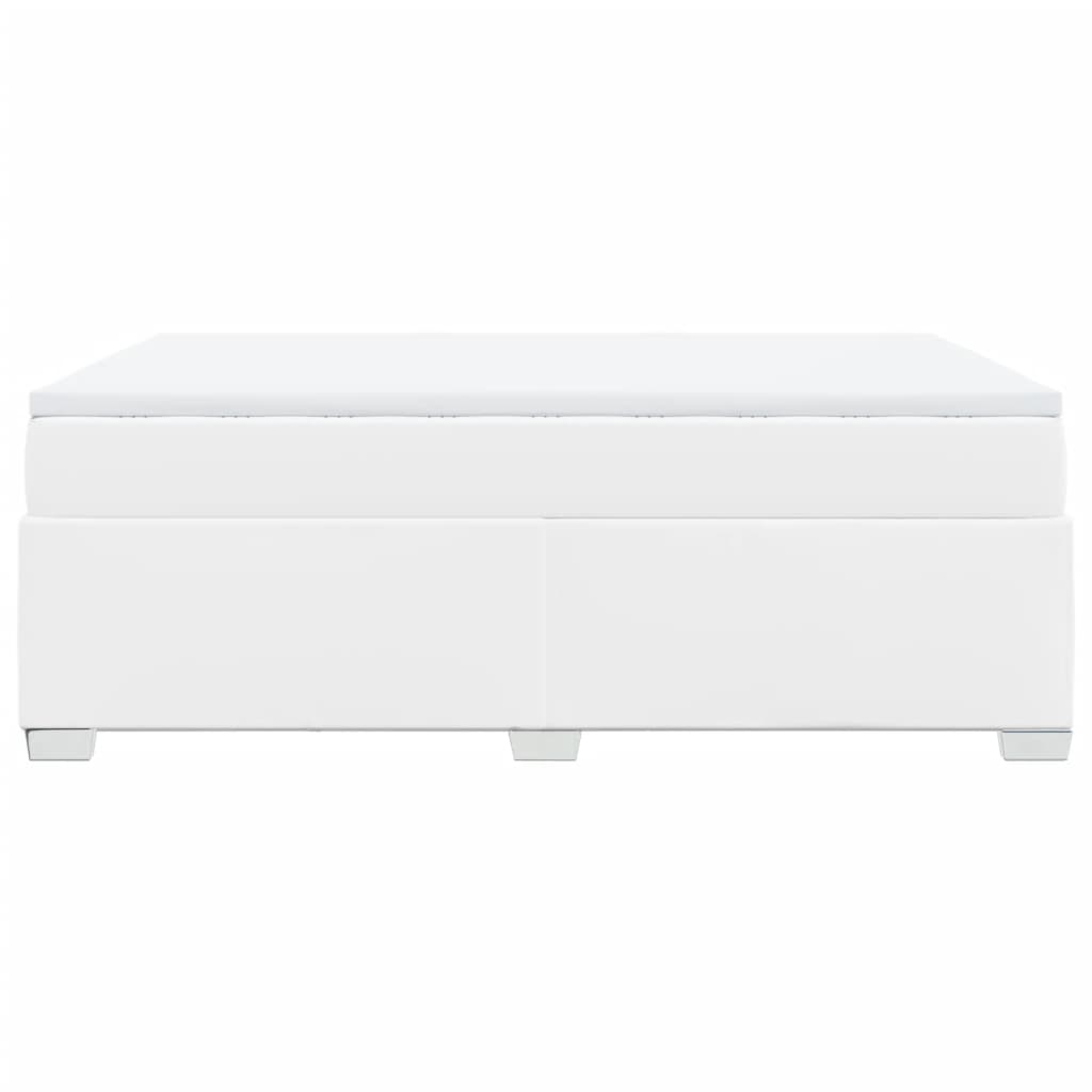 Boxspring met matras kunstleer wit 160x200 cm is nu te koop bij PeponiXL, paradijselijk wonen!