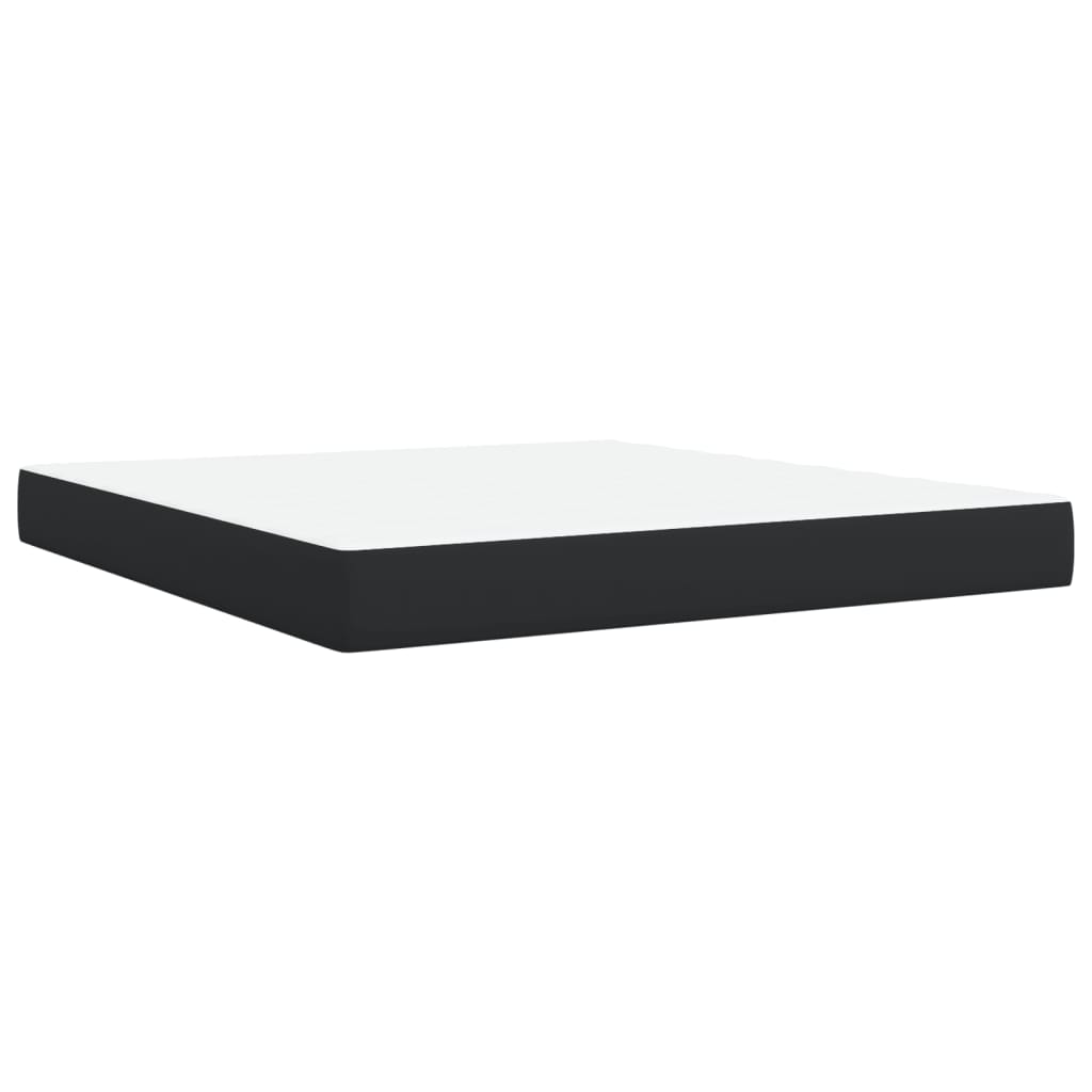 Boxspring met matras kunstleer zwart 180x200 cm is nu te koop bij PeponiXL, paradijselijk wonen!