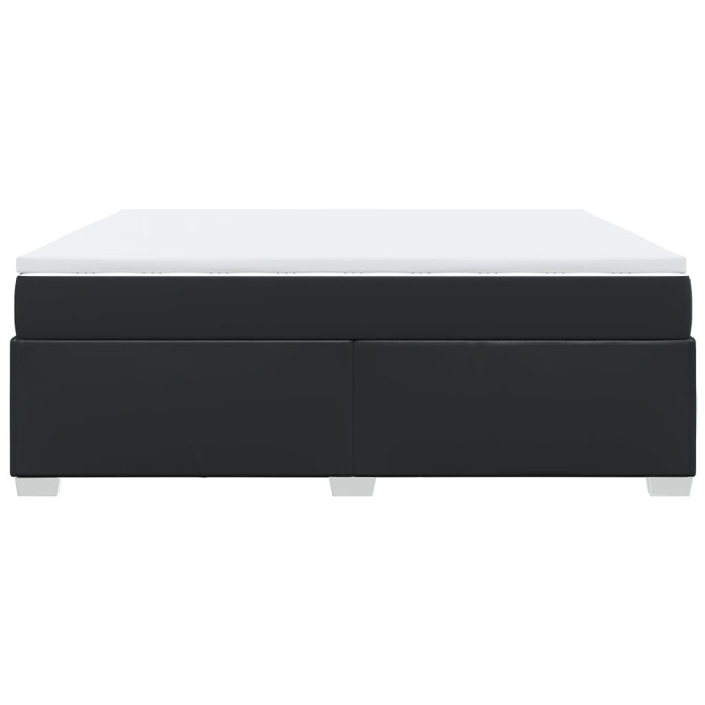 Boxspring met matras kunstleer zwart 180x200 cm is nu te koop bij PeponiXL, paradijselijk wonen!