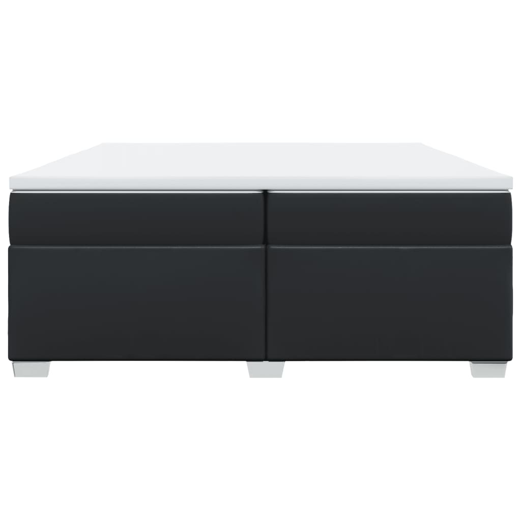 Boxspring met matras kunstleer zwart 200x200 cm is nu te koop bij PeponiXL, paradijselijk wonen!