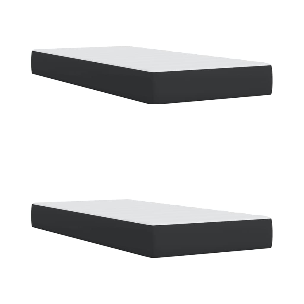 Boxspring met matras kunstleer zwart 200x200 cm is nu te koop bij PeponiXL, paradijselijk wonen!