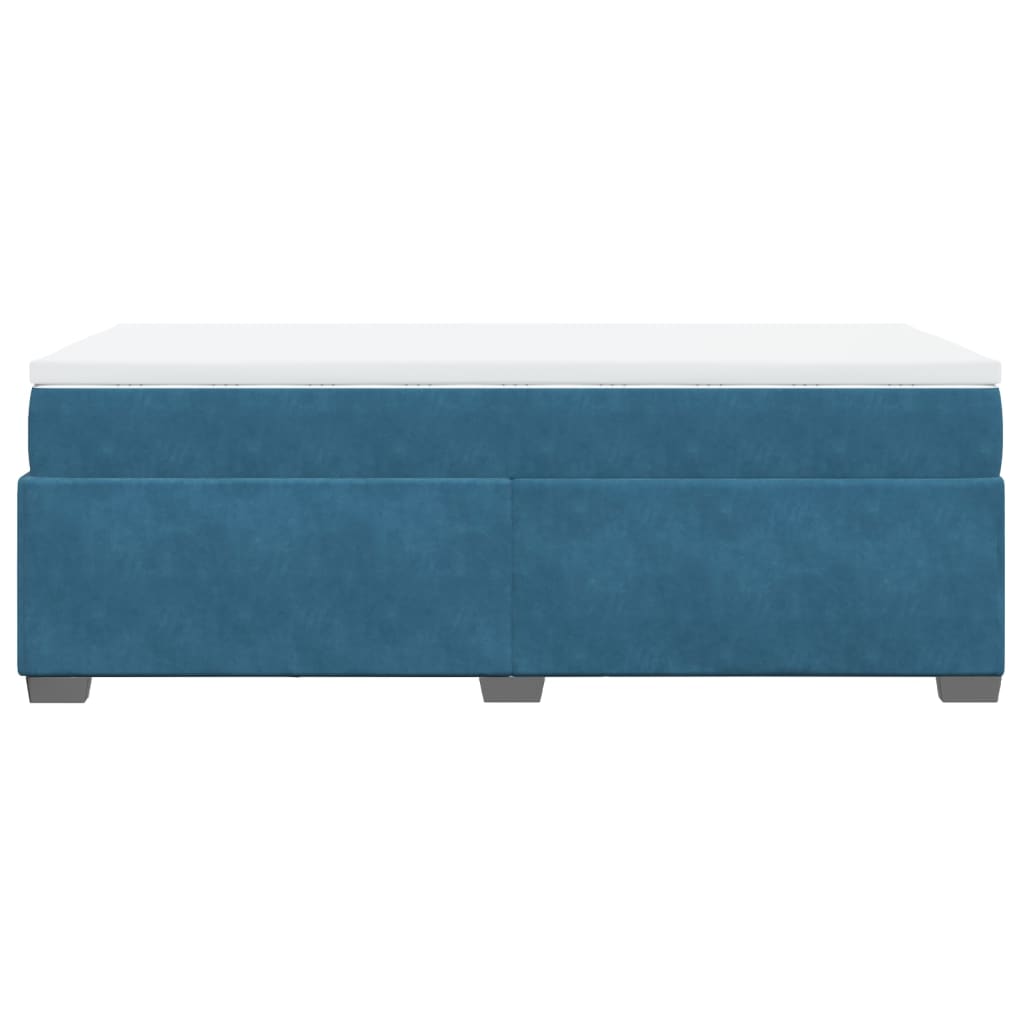 Boxspring met matras fluweel donkerblauw 80x200 cm is nu te koop bij PeponiXL, paradijselijk wonen!