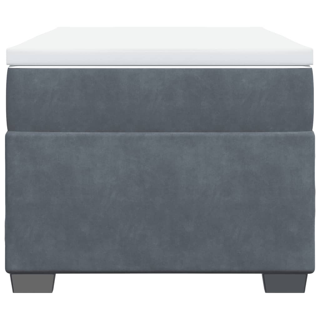 Boxspring met matras fluweel donkergrijs 90x190 cm is nu te koop bij PeponiXL, paradijselijk wonen!