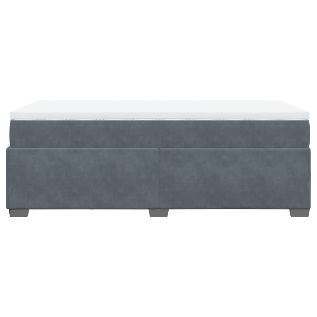 Boxspring met matras fluweel donkergrijs 90x190 cm is nu te koop bij PeponiXL, paradijselijk wonen!