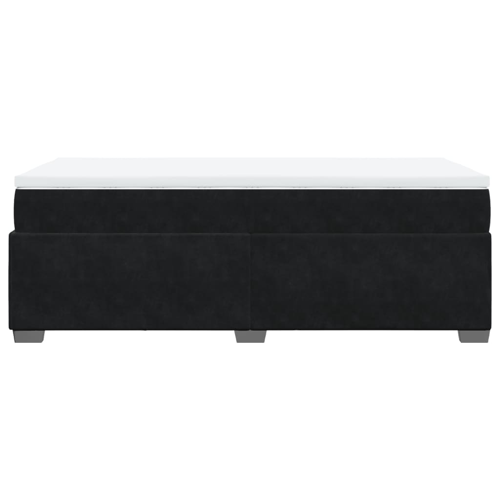 Boxspring met matras fluweel zwart 90x190 cm is nu te koop bij PeponiXL, paradijselijk wonen!