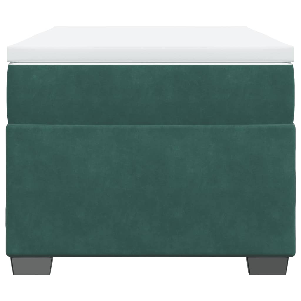 Boxspring met matras fluweel donkergroen 90x190 cm is nu te koop bij PeponiXL, paradijselijk wonen!