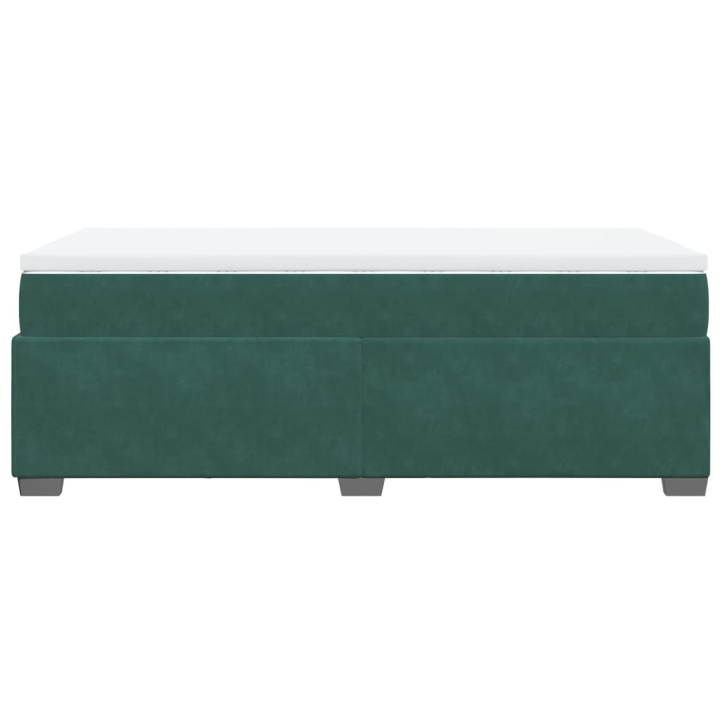 Boxspring met matras fluweel donkergroen 90x190 cm is nu te koop bij PeponiXL, paradijselijk wonen!