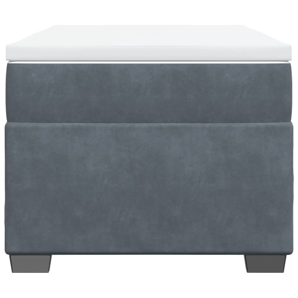 Boxspring met matras fluweel donkergrijs 90x200 cm is nu te koop bij PeponiXL, paradijselijk wonen!