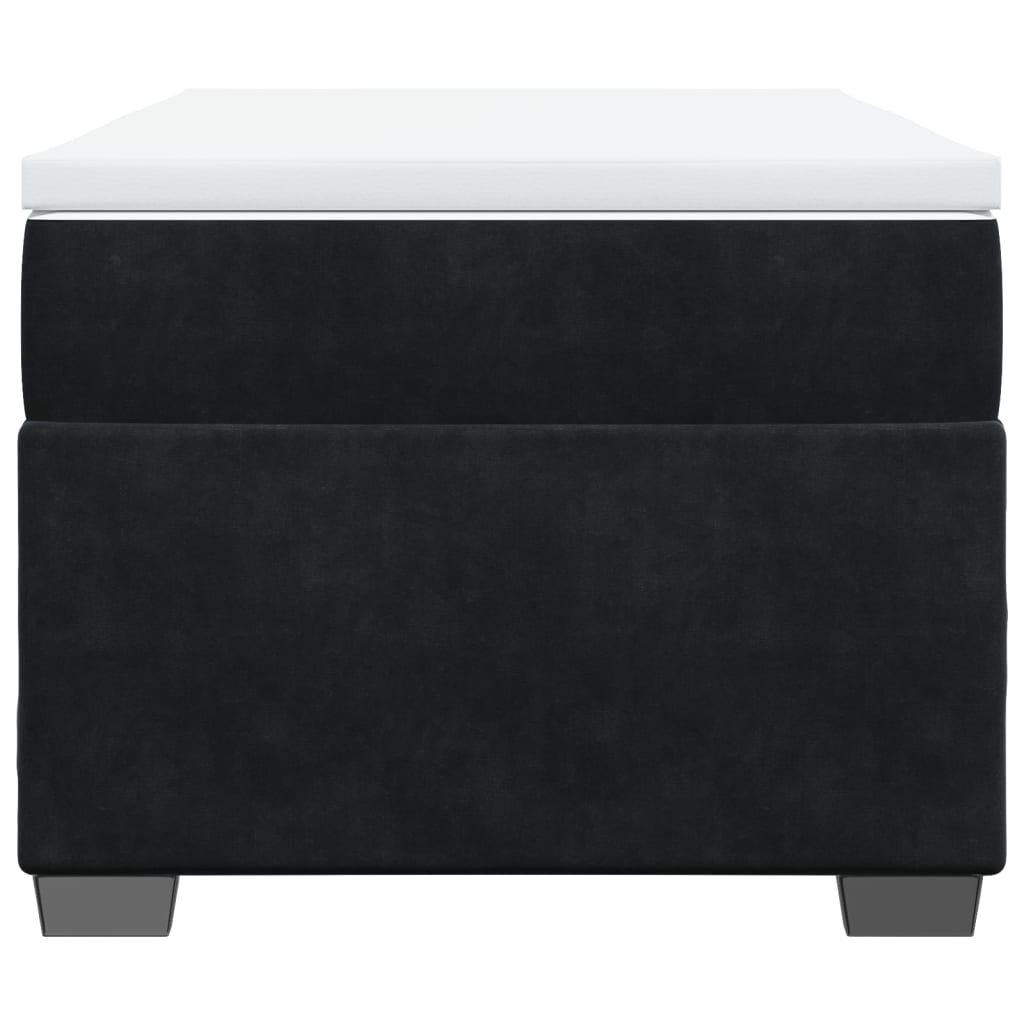 Boxspring met matras fluweel zwart 90x200 cm is nu te koop bij PeponiXL, paradijselijk wonen!