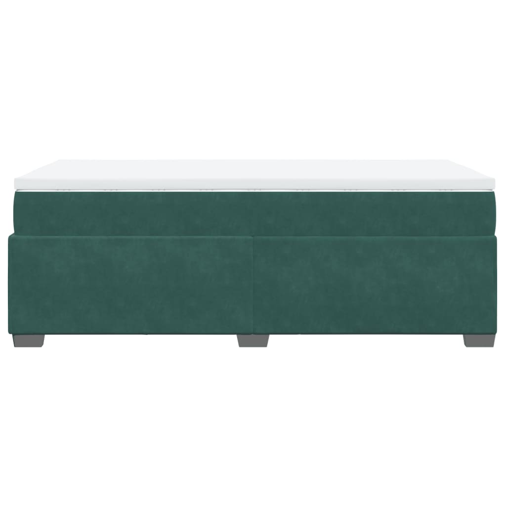 Boxspring met matras fluweel donkergroen 90x200 cm is nu te koop bij PeponiXL, paradijselijk wonen!