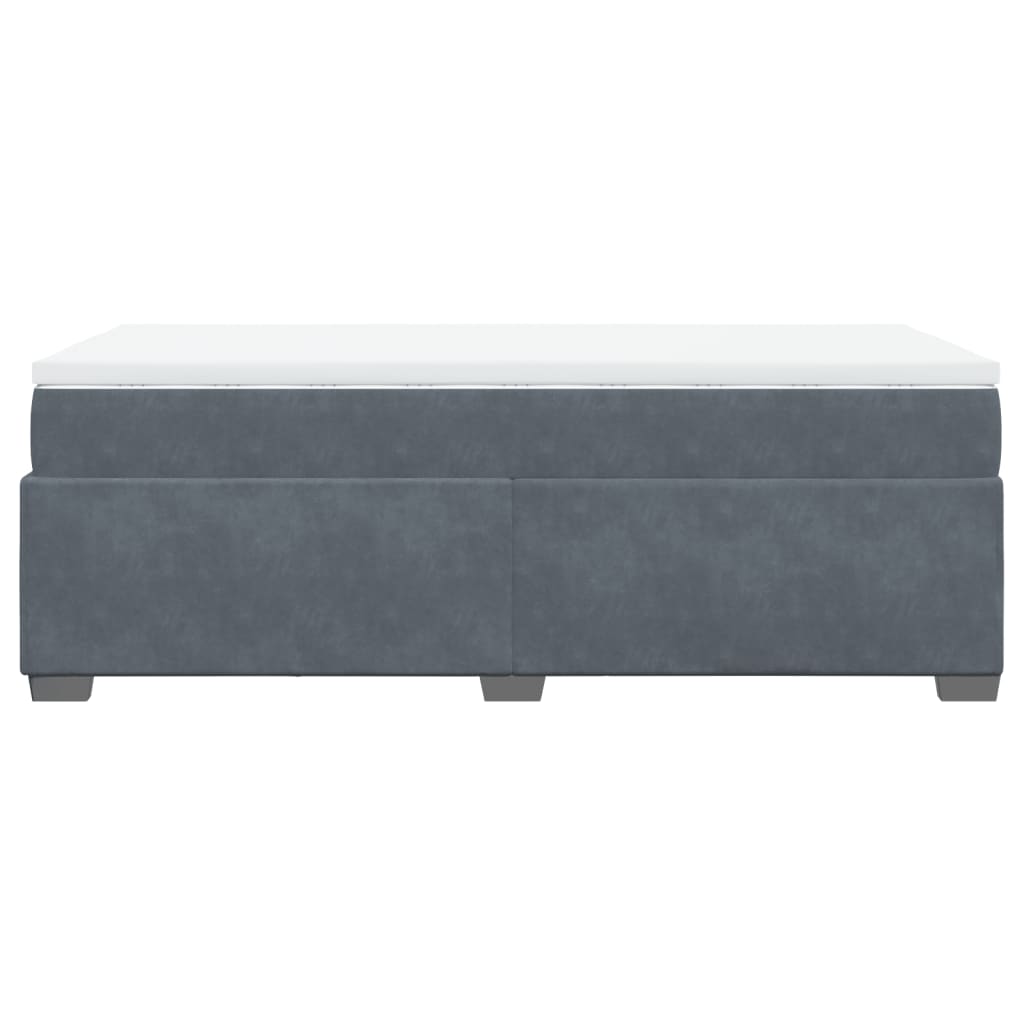 Boxspring met matras fluweel donkergrijs 100x200 cm is nu te koop bij PeponiXL, paradijselijk wonen!