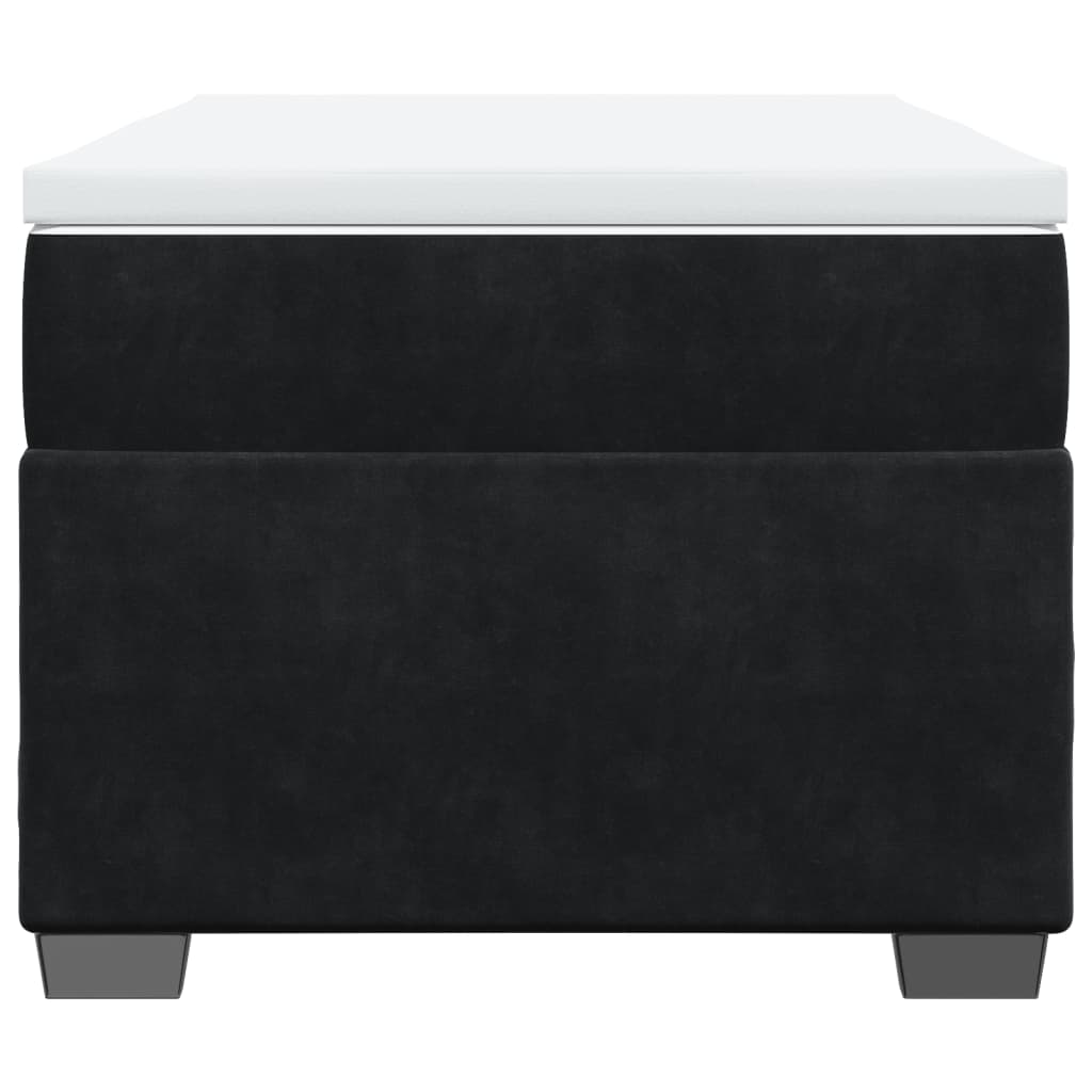 Boxspring met matras fluweel zwart 100x200 cm is nu te koop bij PeponiXL, paradijselijk wonen!