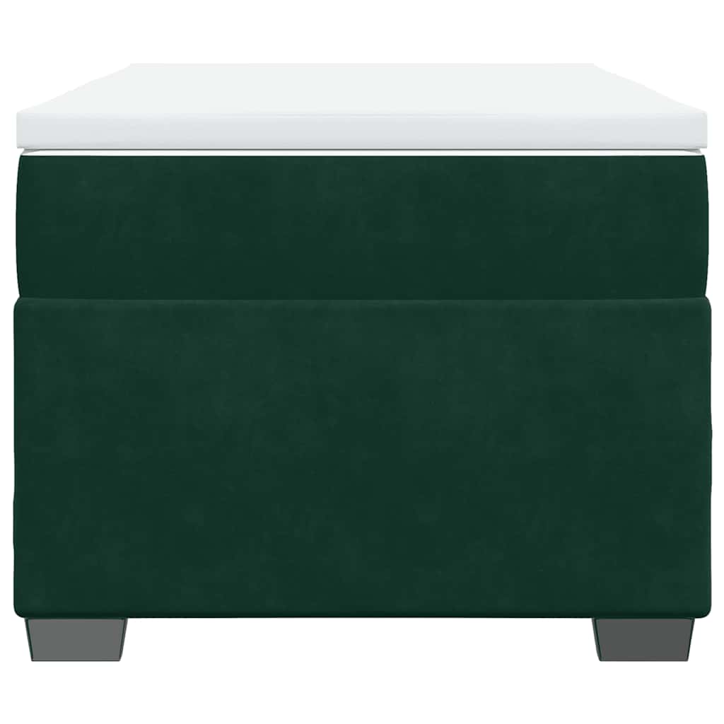 Boxspring met matras fluweel donkergroen 100x200 cm is nu te koop bij PeponiXL, paradijselijk wonen!