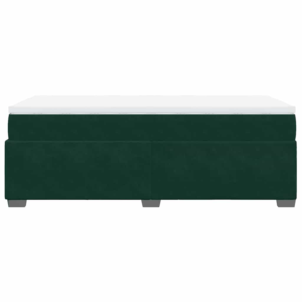 Boxspring met matras fluweel donkergroen 100x200 cm is nu te koop bij PeponiXL, paradijselijk wonen!