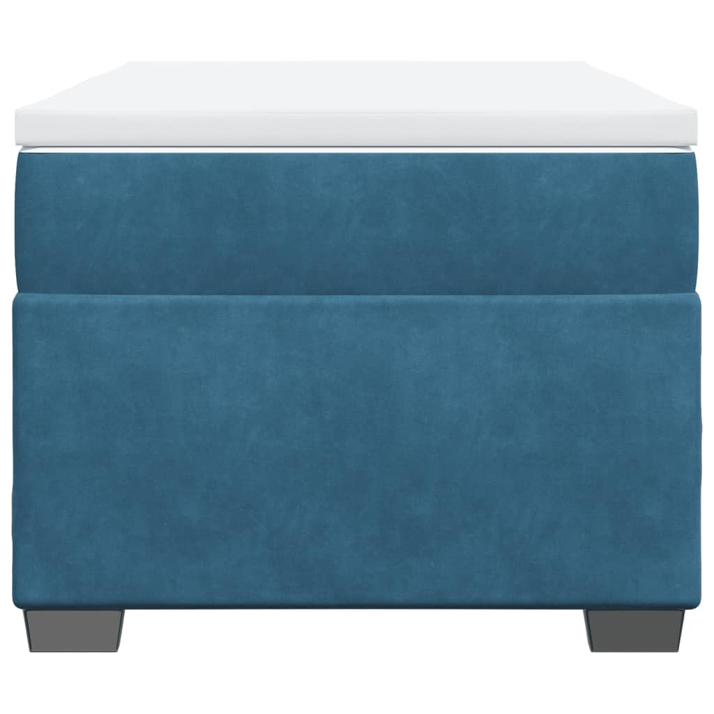 Boxspring met matras fluweel donkerblauw 100x200 cm is nu te koop bij PeponiXL, paradijselijk wonen!