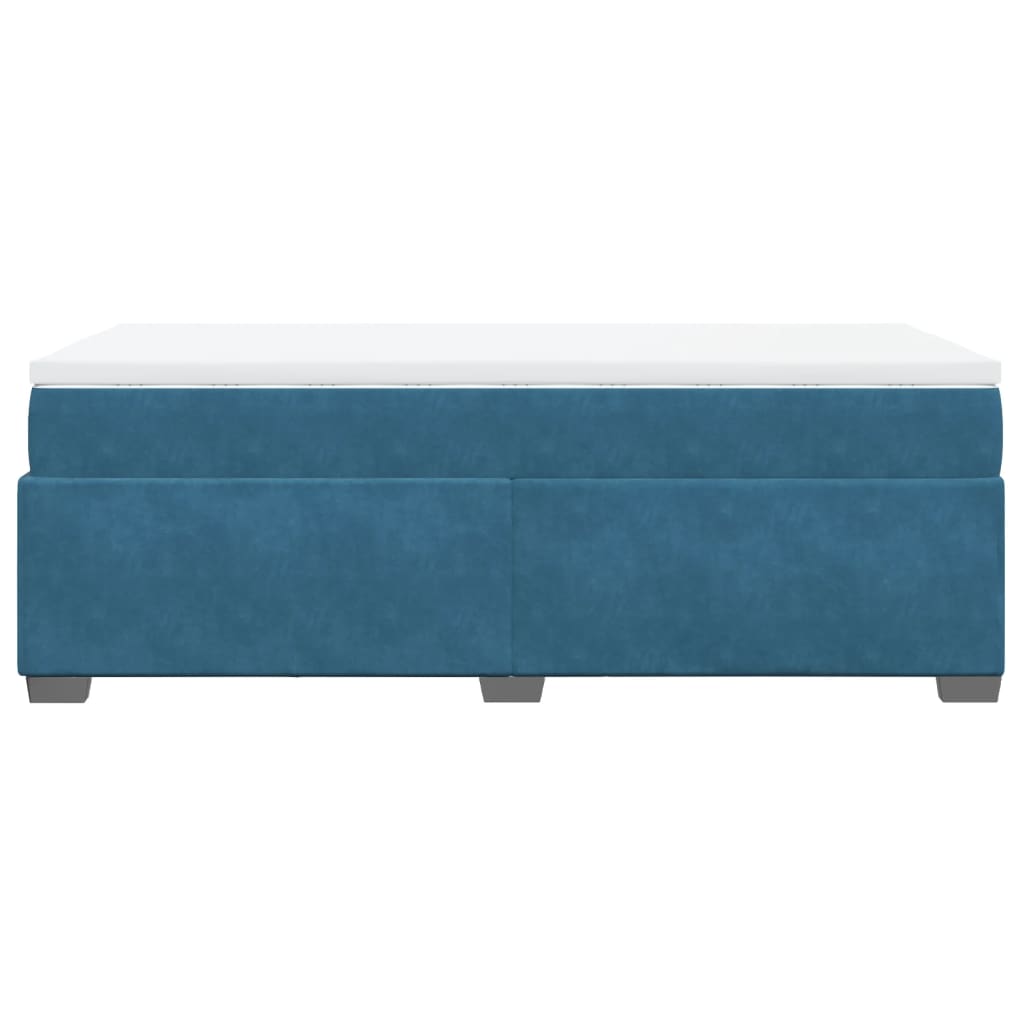 Boxspring met matras fluweel donkerblauw 100x200 cm is nu te koop bij PeponiXL, paradijselijk wonen!