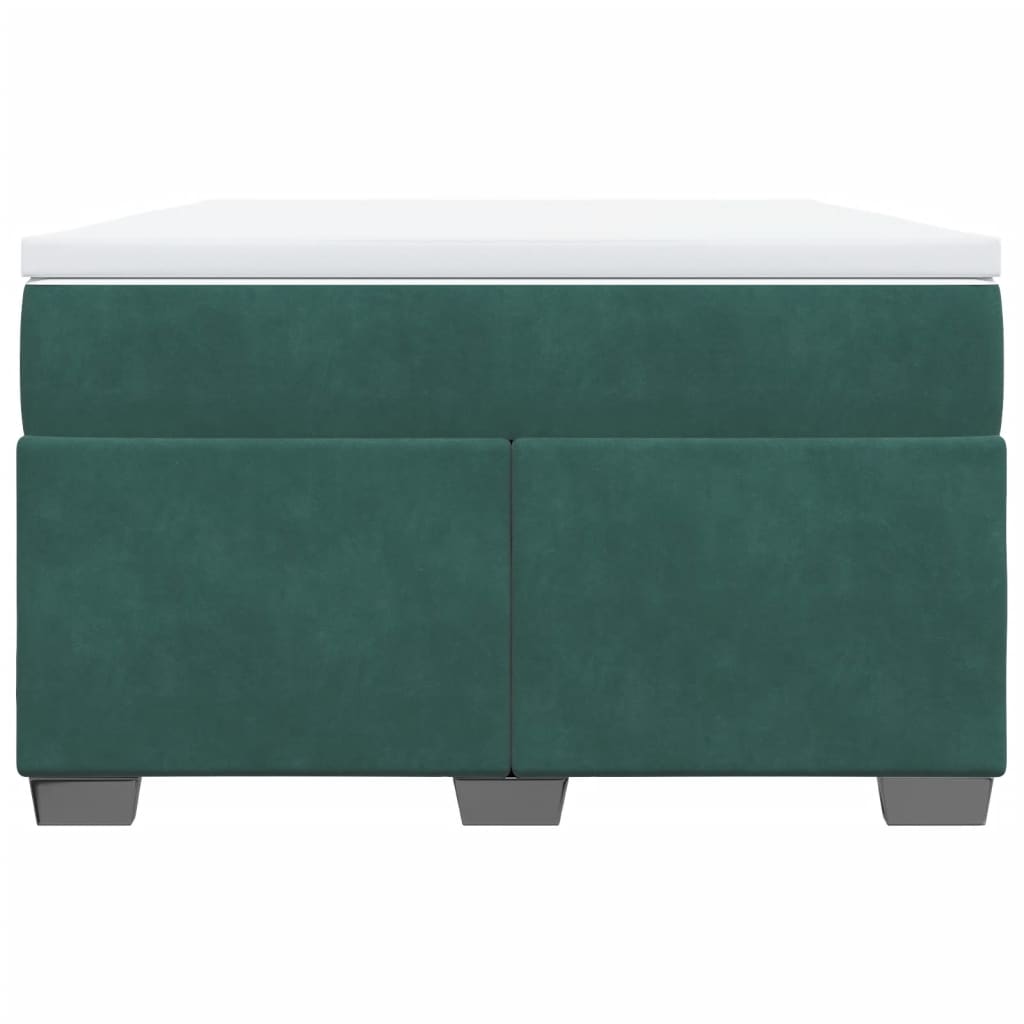Boxspring met matras fluweel donkergroen 120x190 cm is nu te koop bij PeponiXL, paradijselijk wonen!