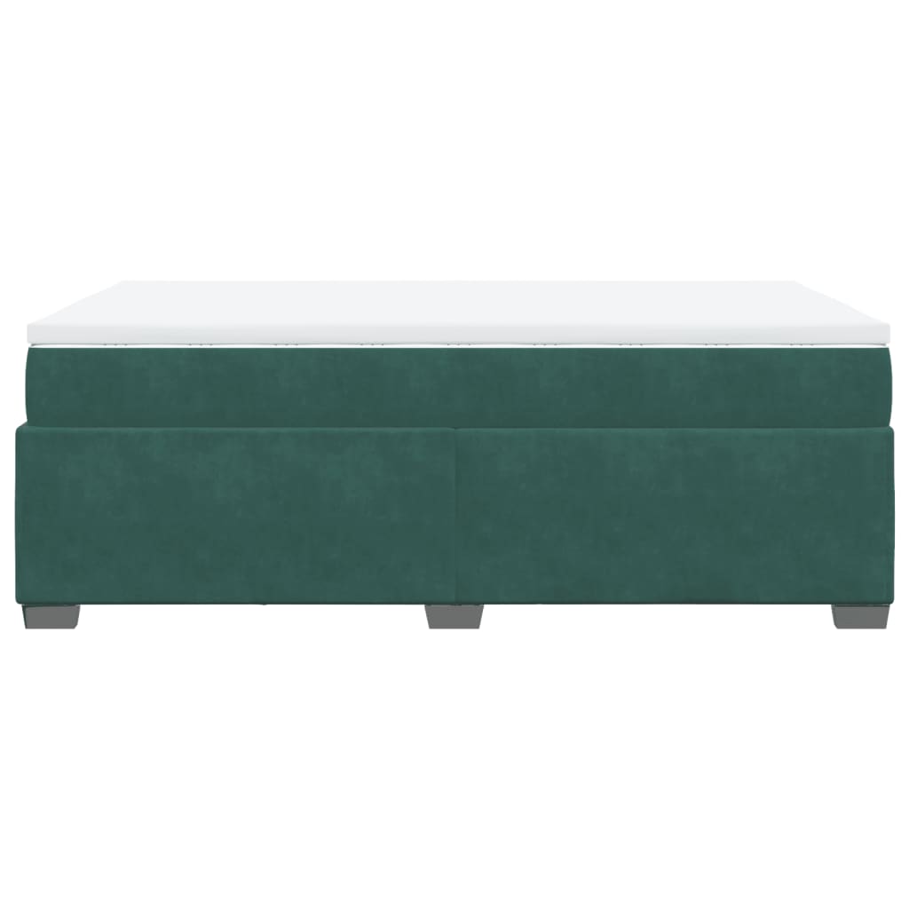 Boxspring met matras fluweel donkergroen 120x190 cm is nu te koop bij PeponiXL, paradijselijk wonen!