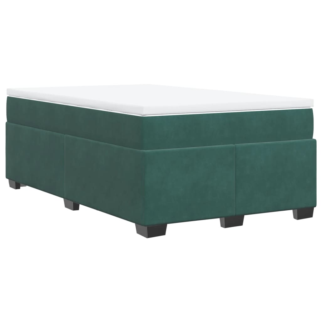 Boxspring met matras fluweel donkergroen 120x190 cm is nu te koop bij PeponiXL, paradijselijk wonen!