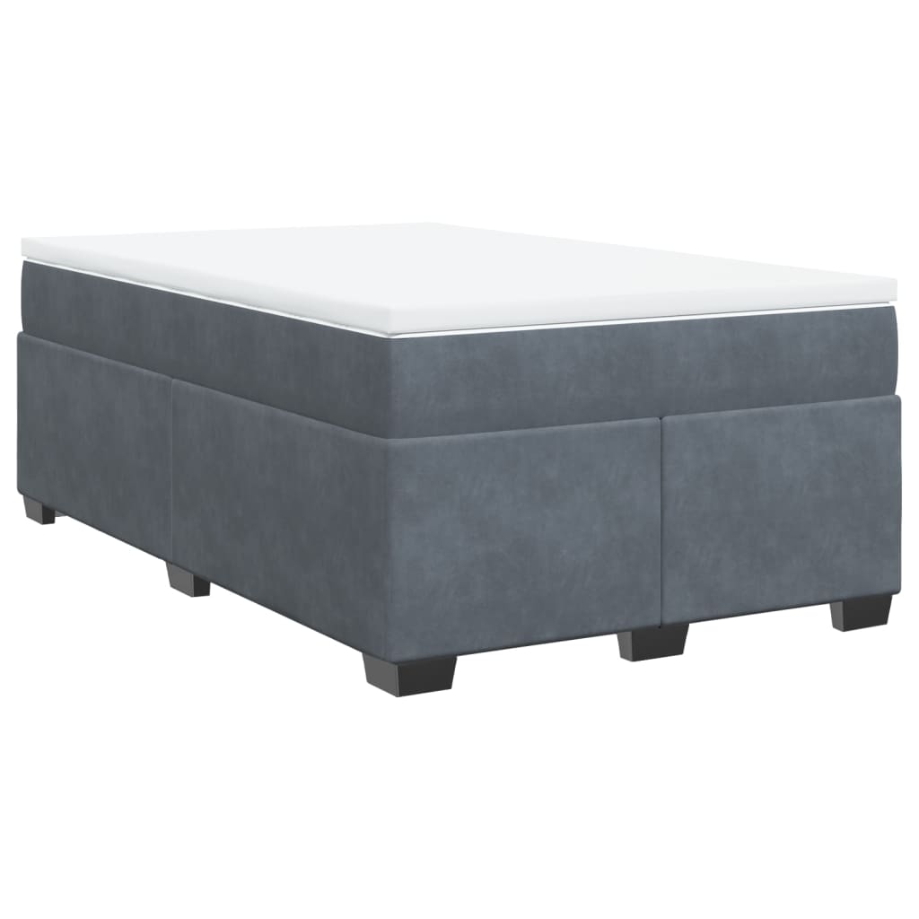 Boxspring met matras fluweel donkergrijs 120x200 cm is nu te koop bij PeponiXL, paradijselijk wonen!