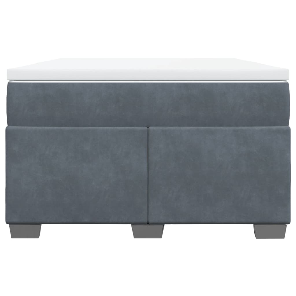 Boxspring met matras fluweel donkergrijs 120x200 cm is nu te koop bij PeponiXL, paradijselijk wonen!