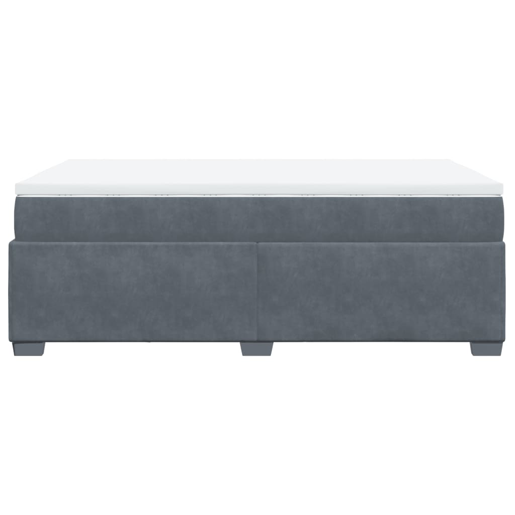 Boxspring met matras fluweel donkergrijs 120x200 cm is nu te koop bij PeponiXL, paradijselijk wonen!