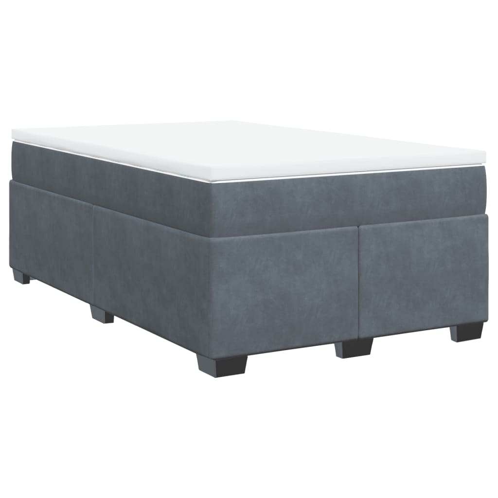 Boxspring met matras fluweel donkergrijs 120x200 cm is nu te koop bij PeponiXL, paradijselijk wonen!