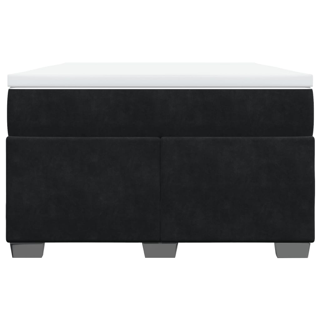 Boxspring met matras fluweel zwart 120x200 cm is nu te koop bij PeponiXL, paradijselijk wonen!
