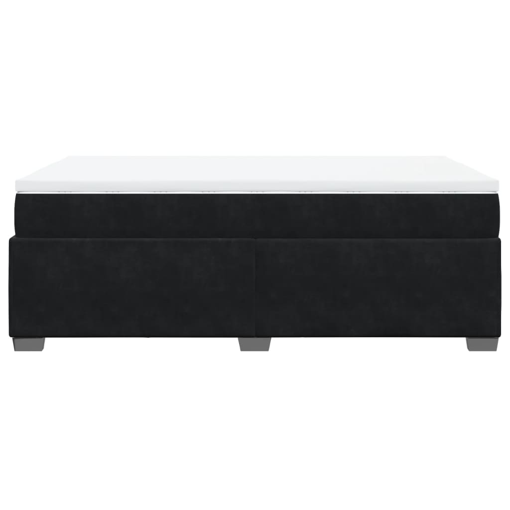 Boxspring met matras fluweel zwart 120x200 cm is nu te koop bij PeponiXL, paradijselijk wonen!