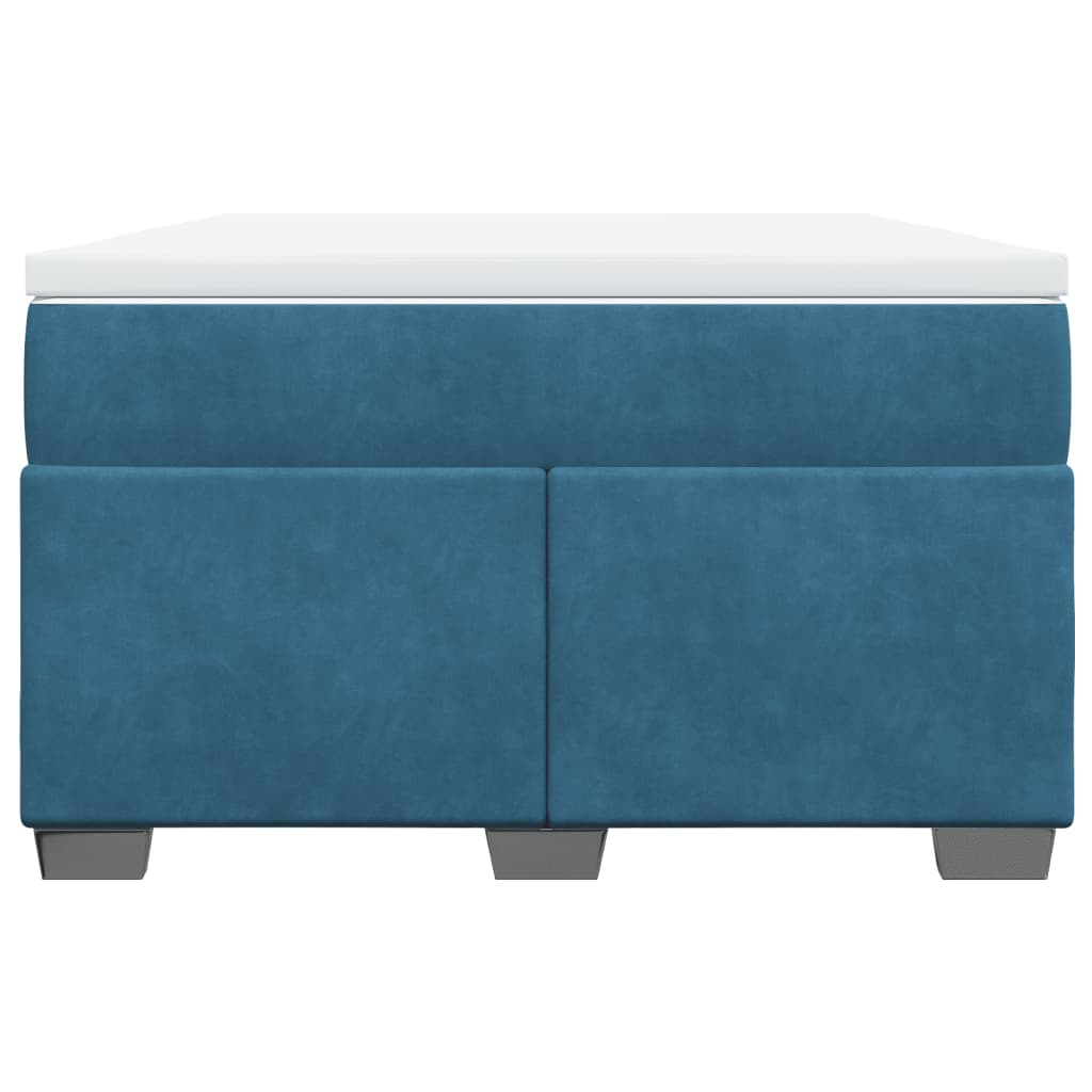 Boxspring met matras fluweel donkerblauw 120x200 cm is nu te koop bij PeponiXL, paradijselijk wonen!