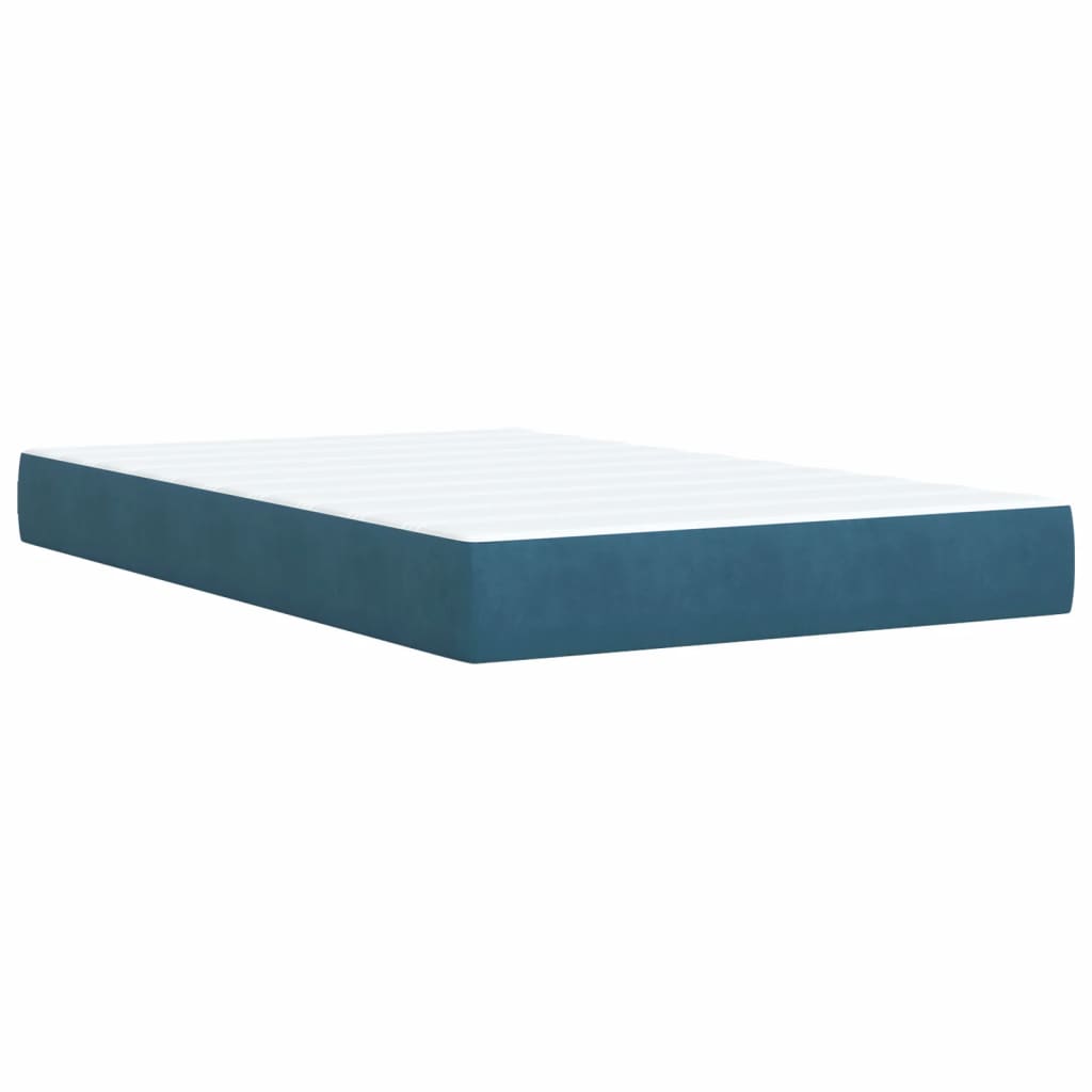 Boxspring met matras fluweel donkerblauw 120x200 cm is nu te koop bij PeponiXL, paradijselijk wonen!