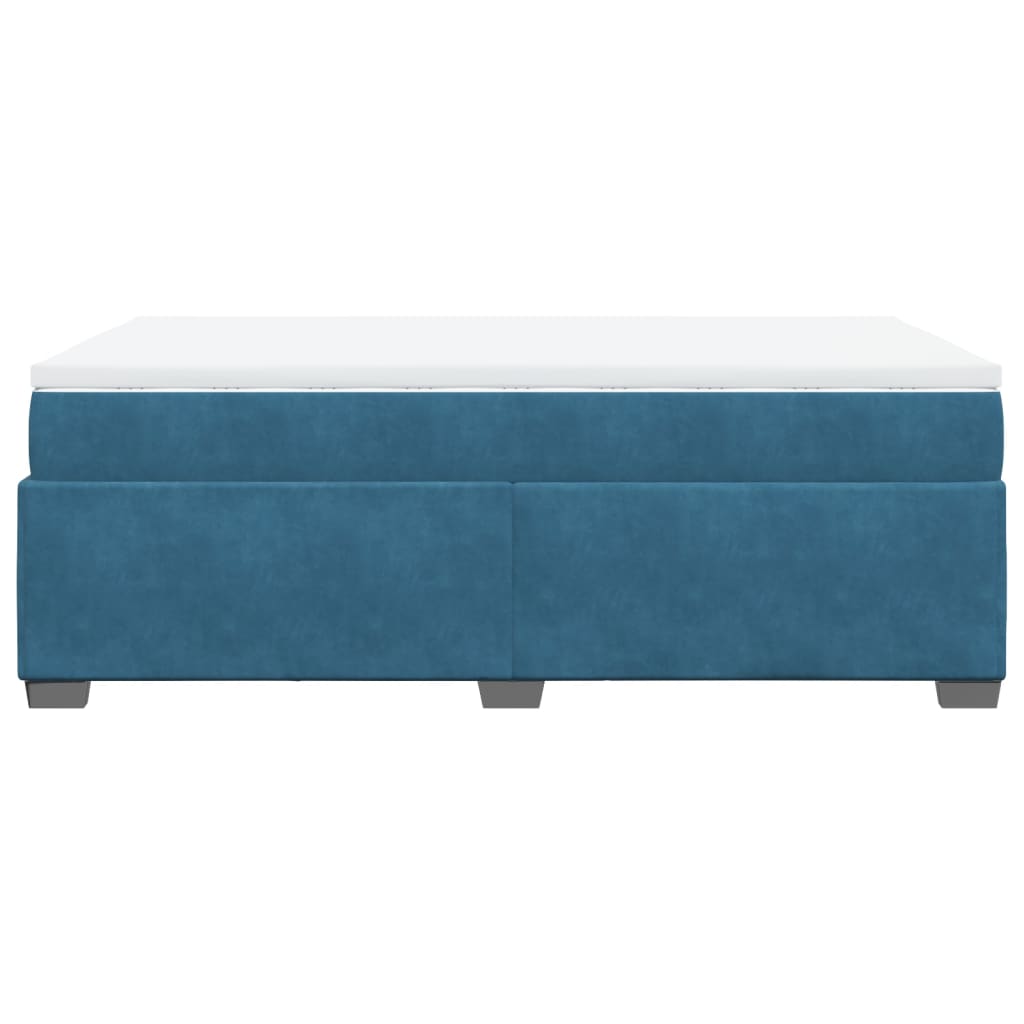 Boxspring met matras fluweel donkerblauw 120x200 cm is nu te koop bij PeponiXL, paradijselijk wonen!
