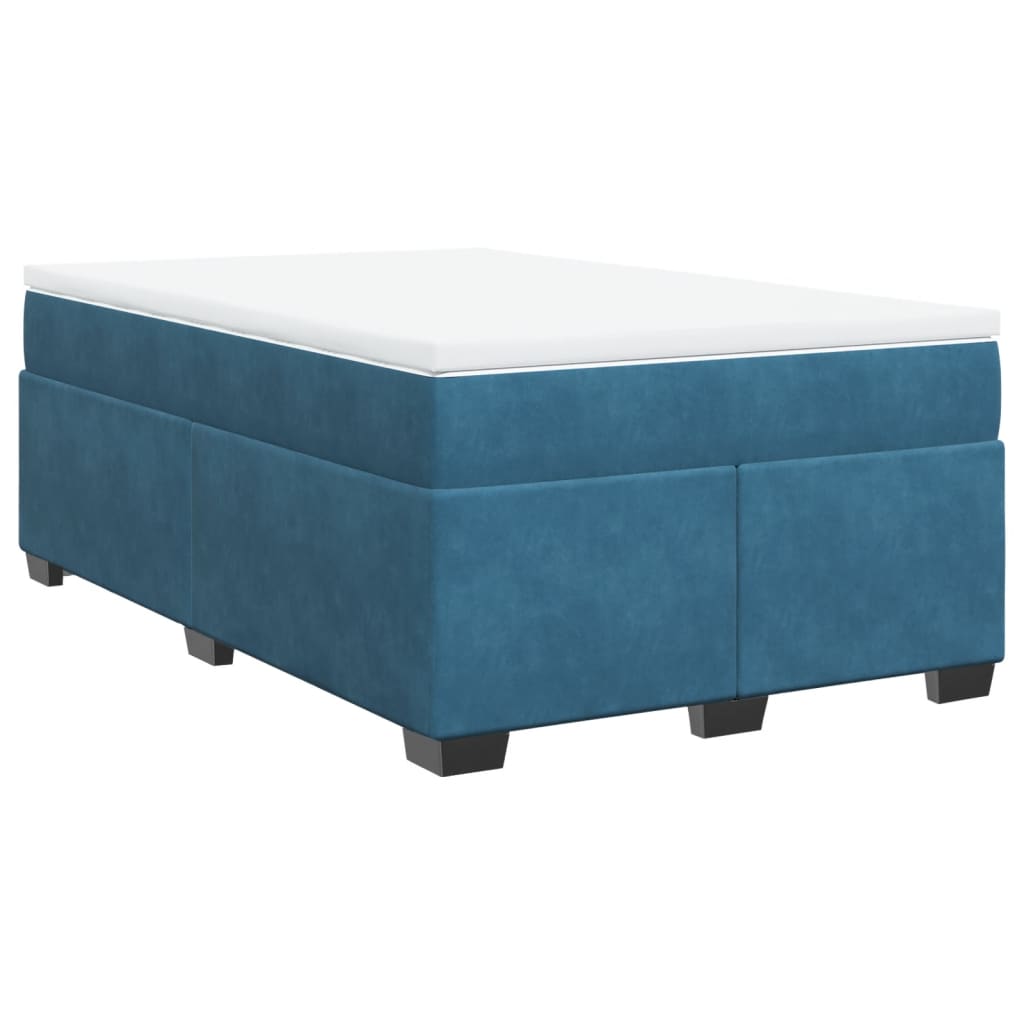 Boxspring met matras fluweel donkerblauw 120x200 cm is nu te koop bij PeponiXL, paradijselijk wonen!