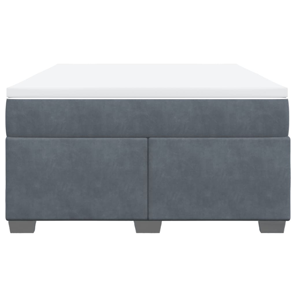 Boxspring met matras fluweel donkergrijs 140x190 cm is nu te koop bij PeponiXL, paradijselijk wonen!