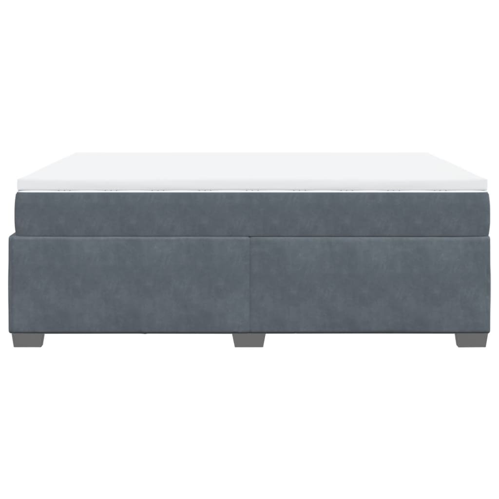 Boxspring met matras fluweel donkergrijs 140x190 cm is nu te koop bij PeponiXL, paradijselijk wonen!