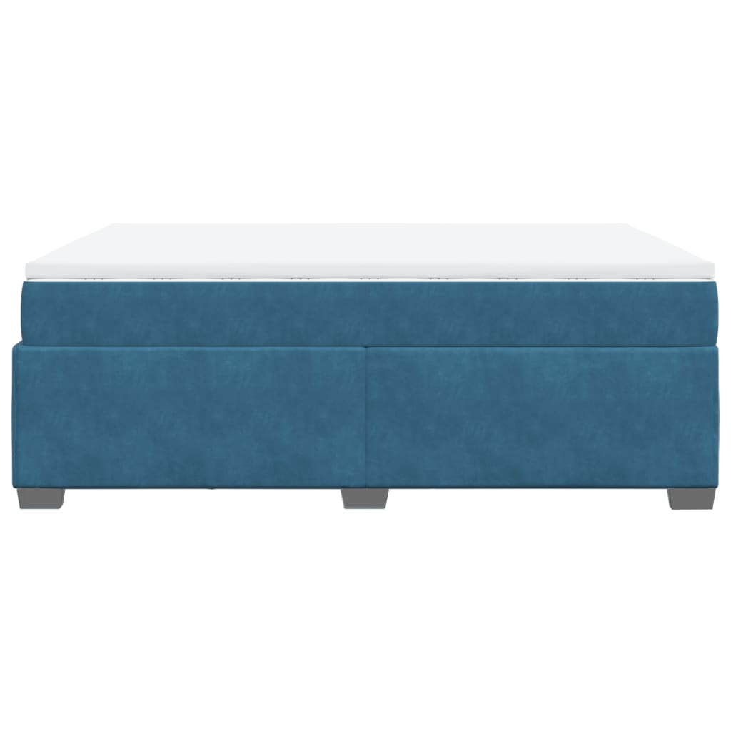 Boxspring met matras fluweel donkerblauw 140x200 cm is nu te koop bij PeponiXL, paradijselijk wonen!