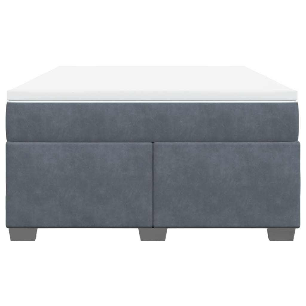 Boxspring met matras fluweel donkergrijs 160x200 cm is nu te koop bij PeponiXL, paradijselijk wonen!