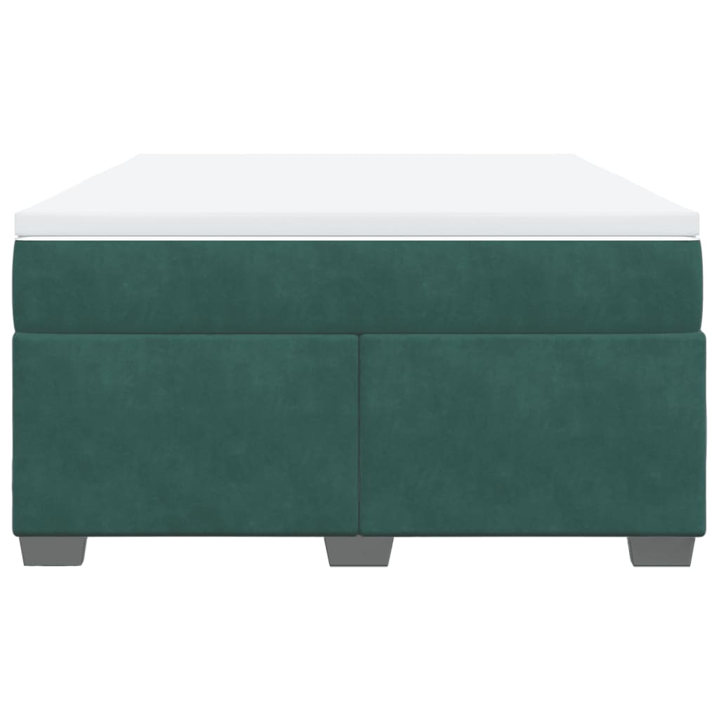 Boxspring met matras fluweel donkergroen 160x200 cm is nu te koop bij PeponiXL, paradijselijk wonen!
