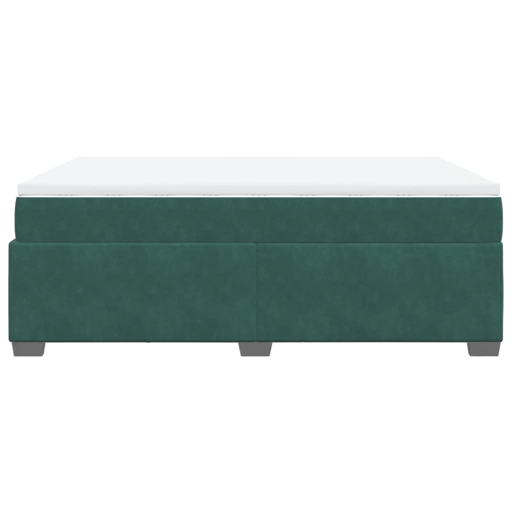 Boxspring met matras fluweel donkergroen 160x200 cm is nu te koop bij PeponiXL, paradijselijk wonen!