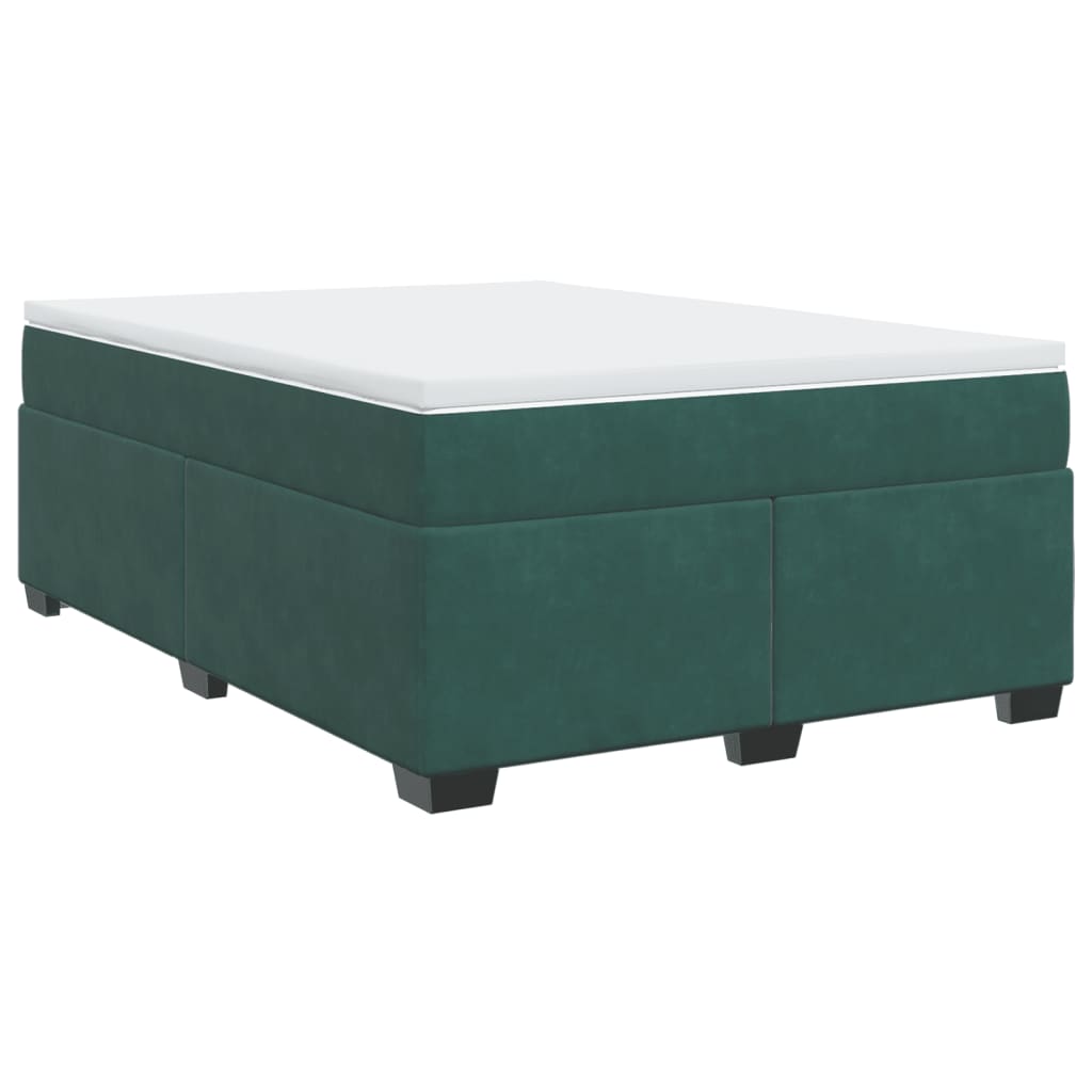Boxspring met matras fluweel donkergroen 160x200 cm is nu te koop bij PeponiXL, paradijselijk wonen!