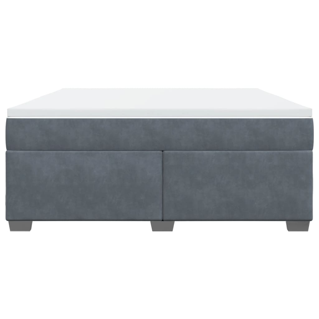 Boxspring met matras fluweel donkergrijs 180x200 cm is nu te koop bij PeponiXL, paradijselijk wonen!