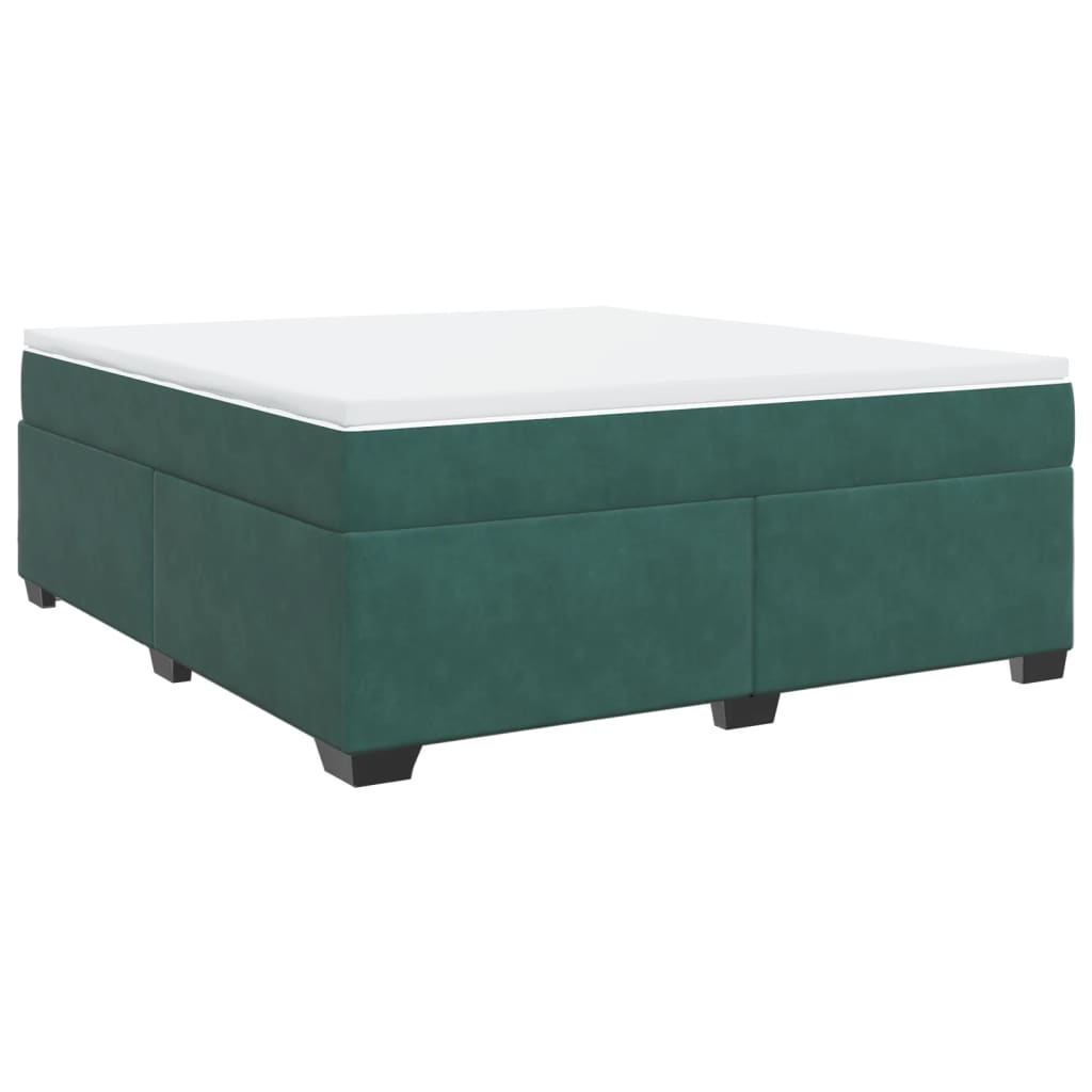 Boxspring met matras fluweel donkergroen 180x200 cm is nu te koop bij PeponiXL, paradijselijk wonen!