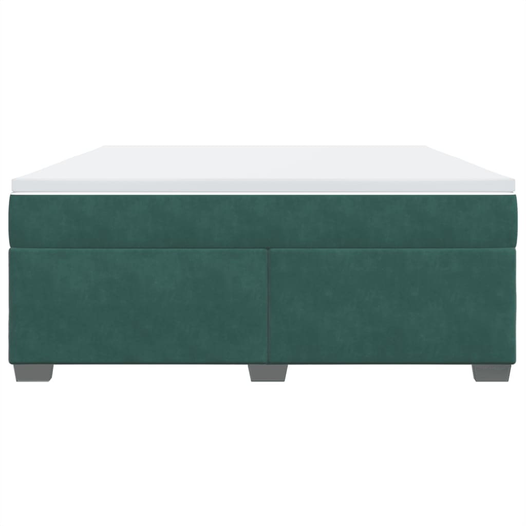 Boxspring met matras fluweel donkergroen 180x200 cm is nu te koop bij PeponiXL, paradijselijk wonen!