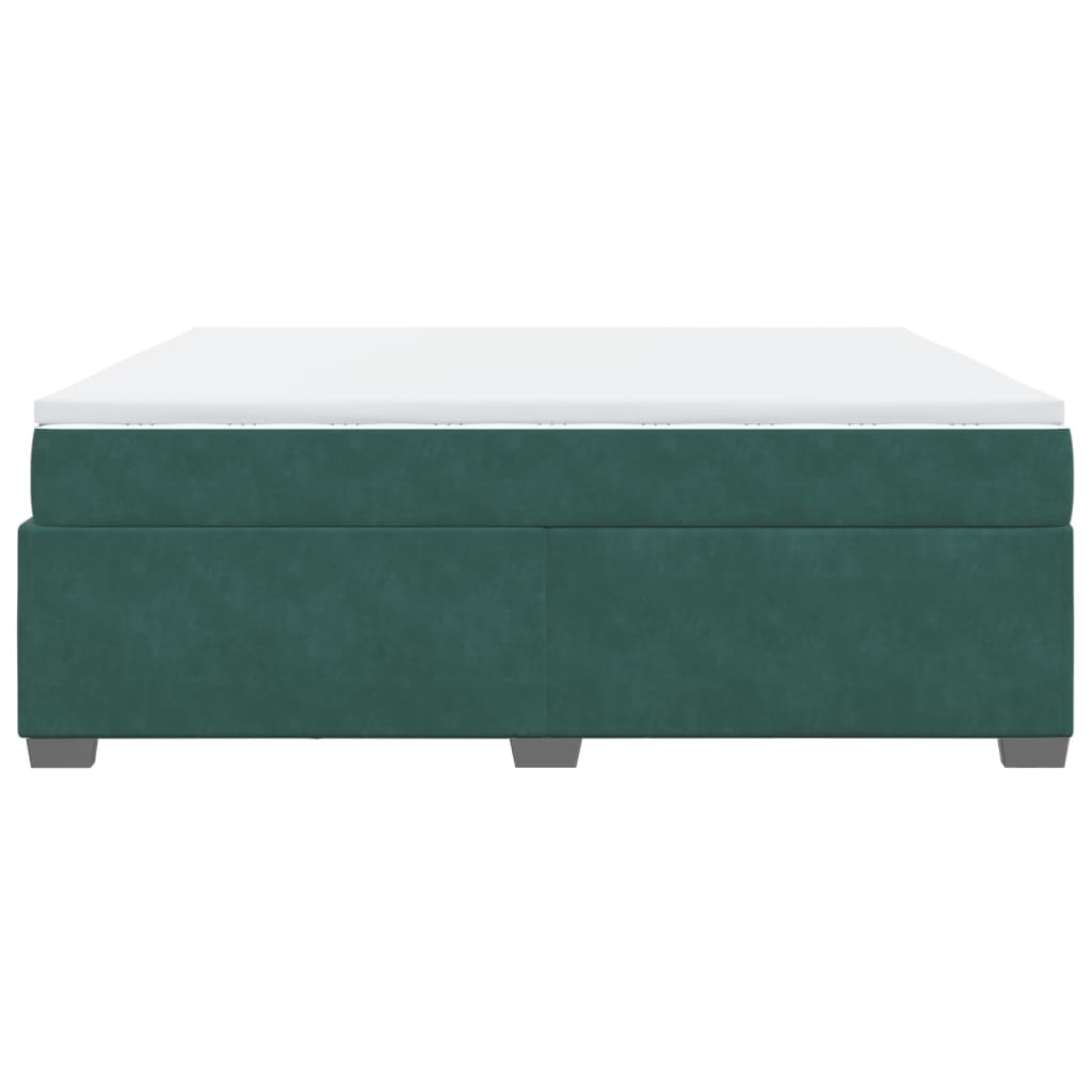 Boxspring met matras fluweel donkergroen 180x200 cm is nu te koop bij PeponiXL, paradijselijk wonen!
