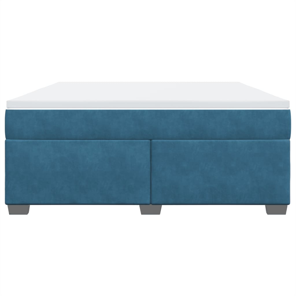 Boxspring met matras fluweel donkerblauw 180x200 cm is nu te koop bij PeponiXL, paradijselijk wonen!