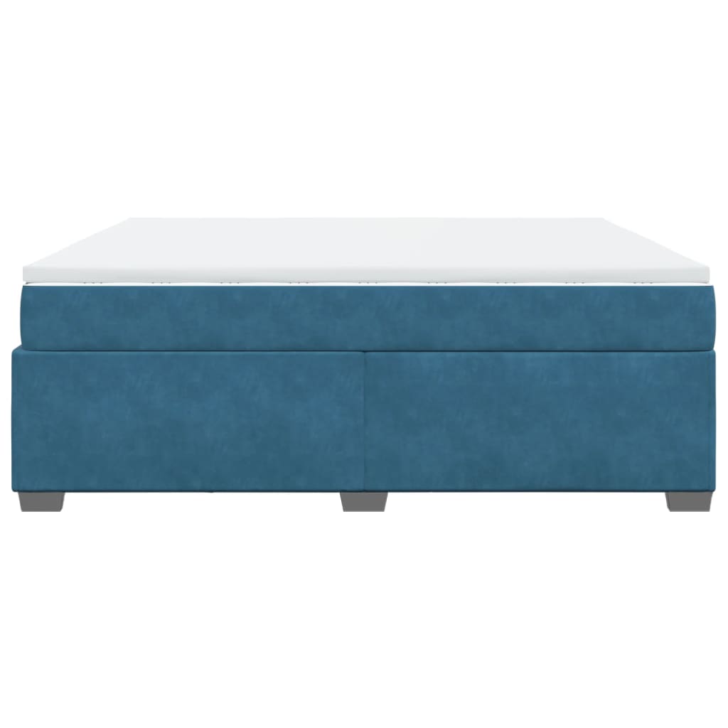 Boxspring met matras fluweel donkerblauw 180x200 cm is nu te koop bij PeponiXL, paradijselijk wonen!